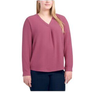 NWOT Dalia Long Sleeve Crepe Blouse | Pink